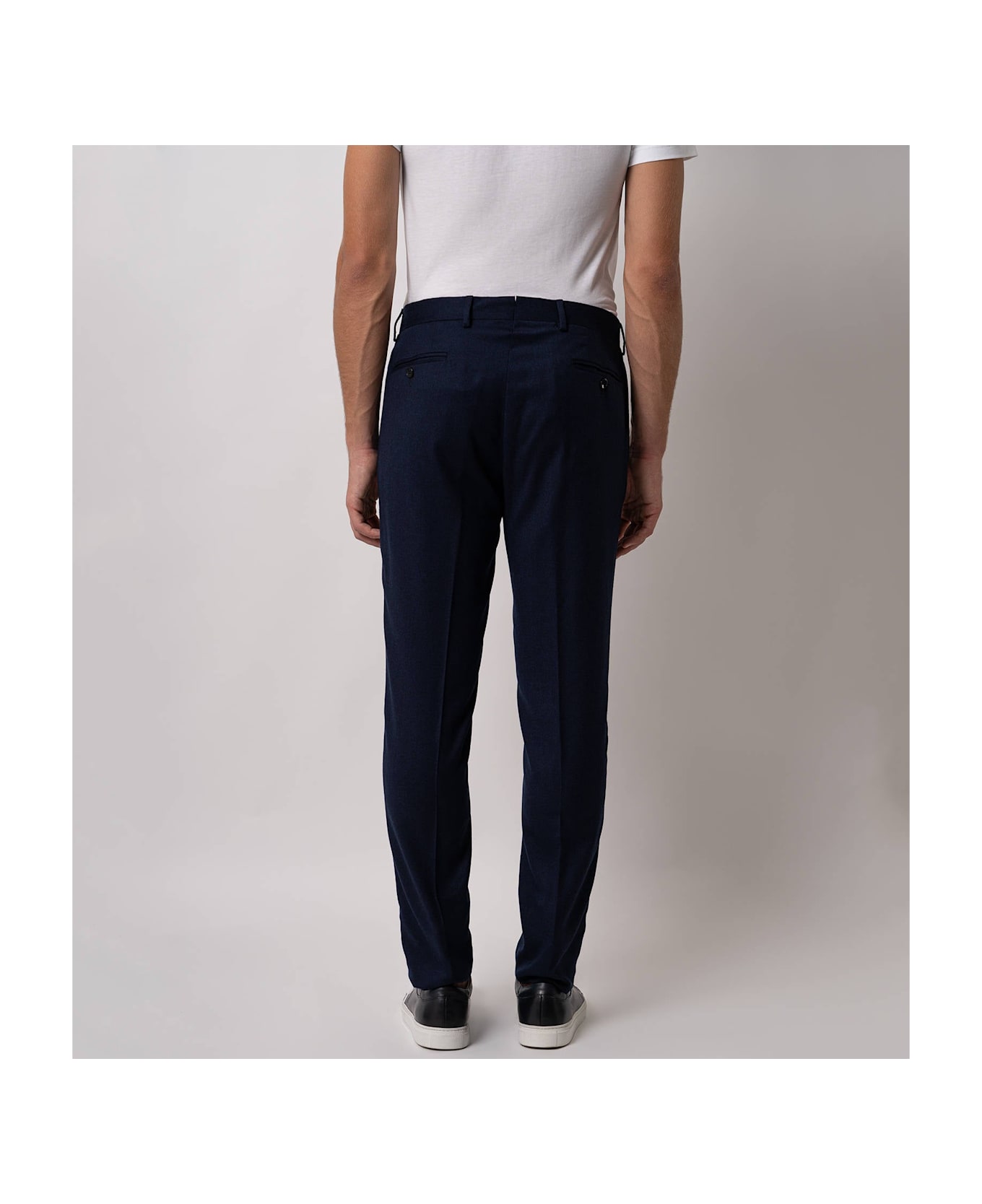 Larusmiani Velvet Trousers Howard Pants - Navy