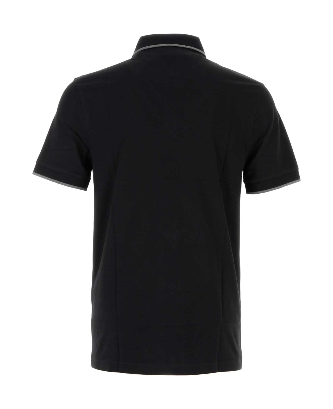 Hugo Boss Black Stretch Piquet Polo Shirt - BLACK