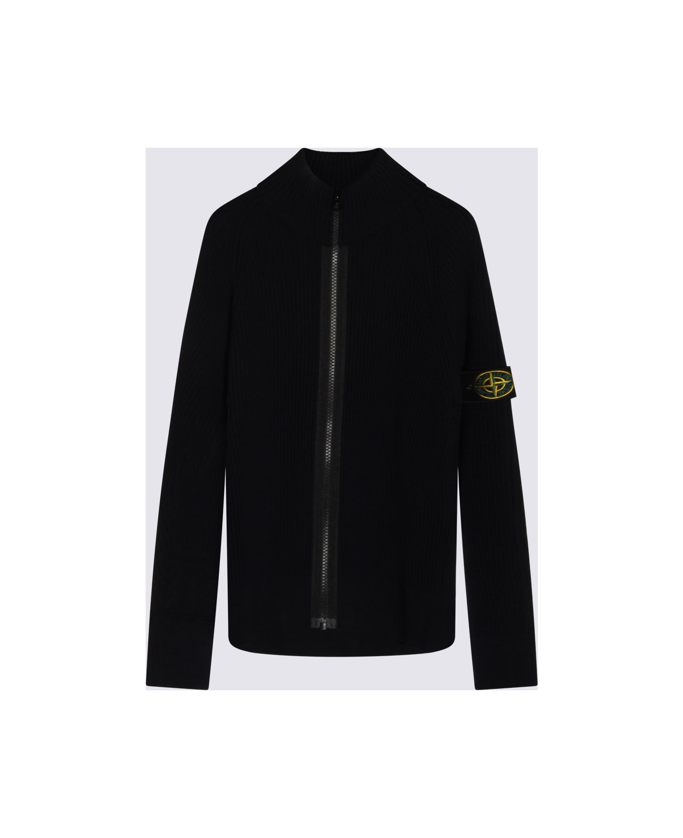 Stone Island Blue Wool Knitwear - Blue