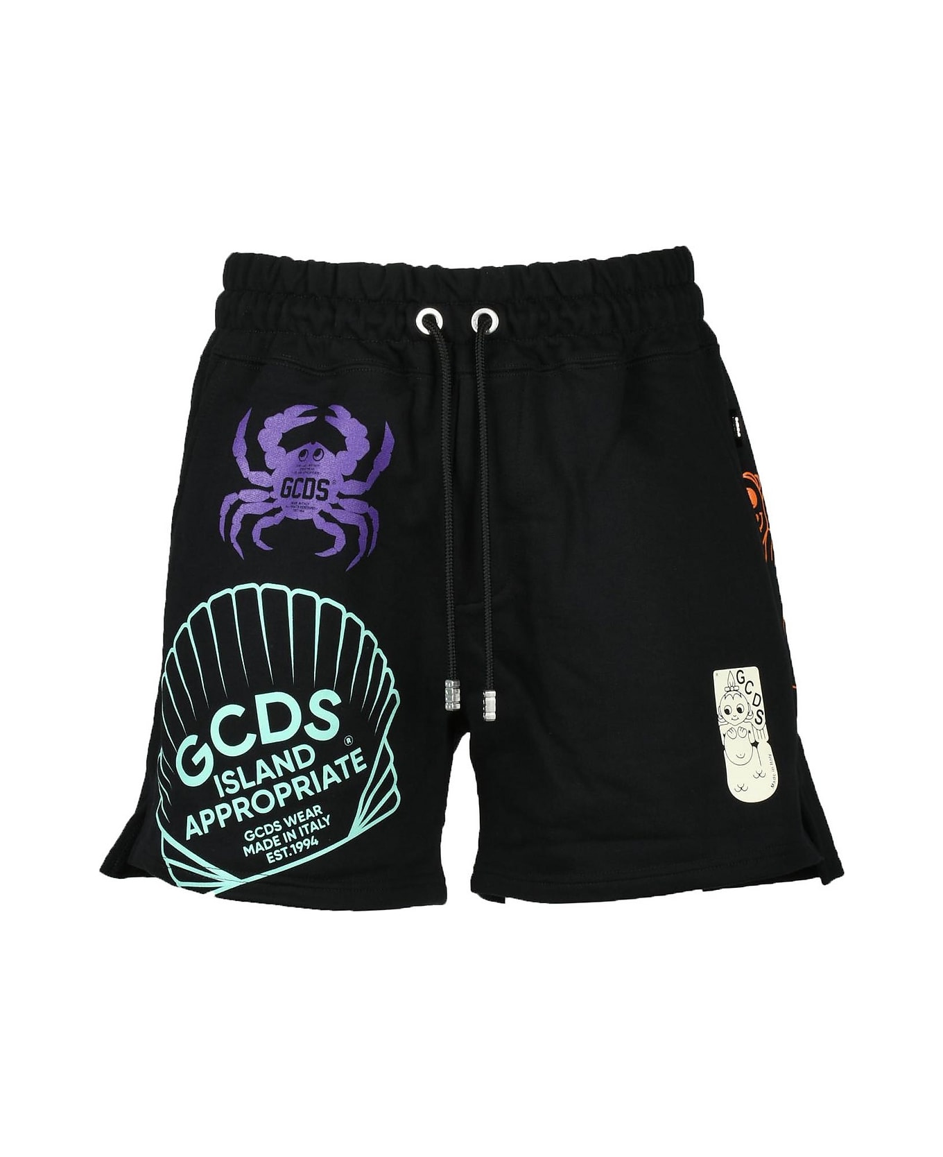 Gcds Mens Black Bermuda Shorts Italist