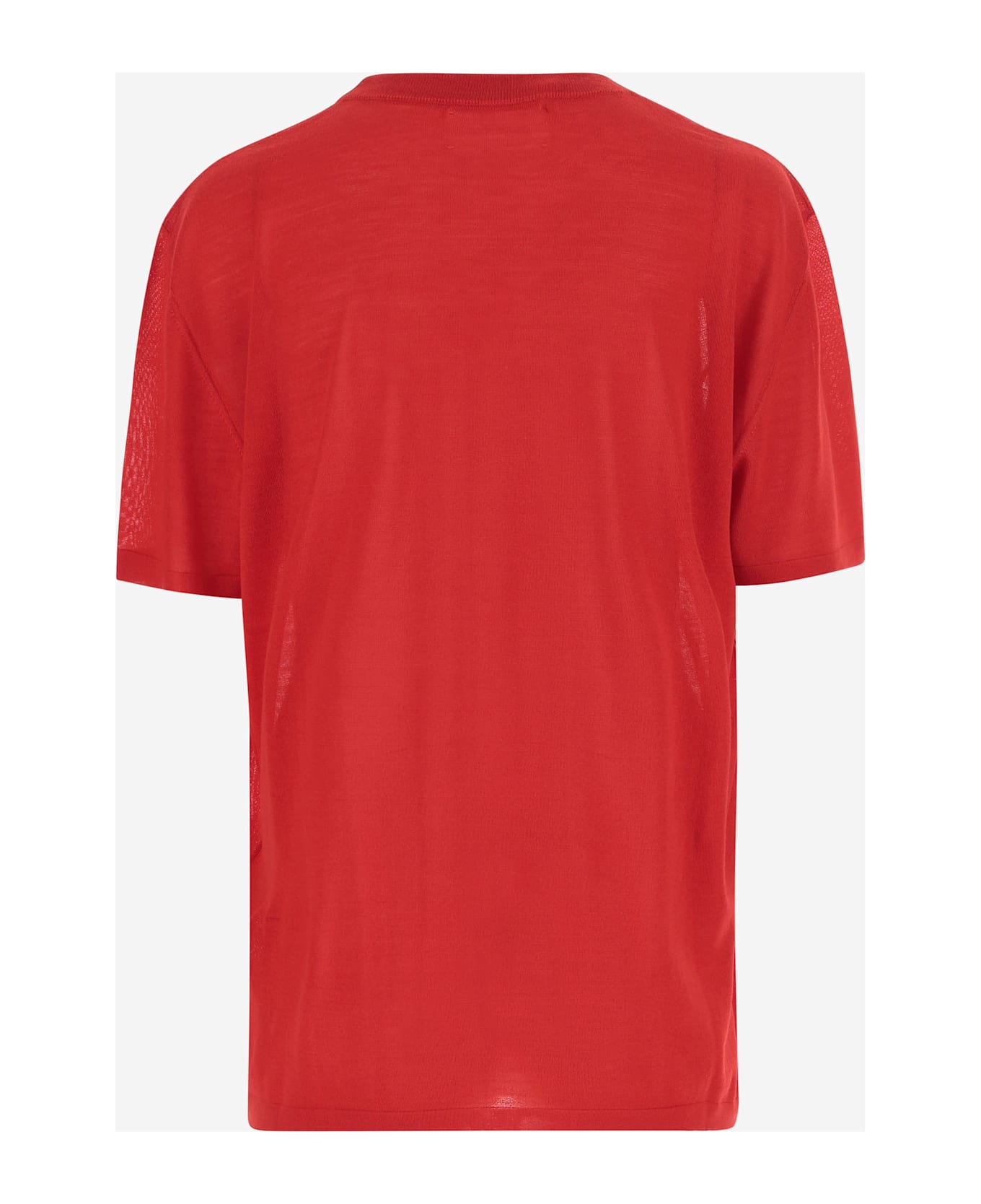 Armarium Wool T-shirt With Logo - Red