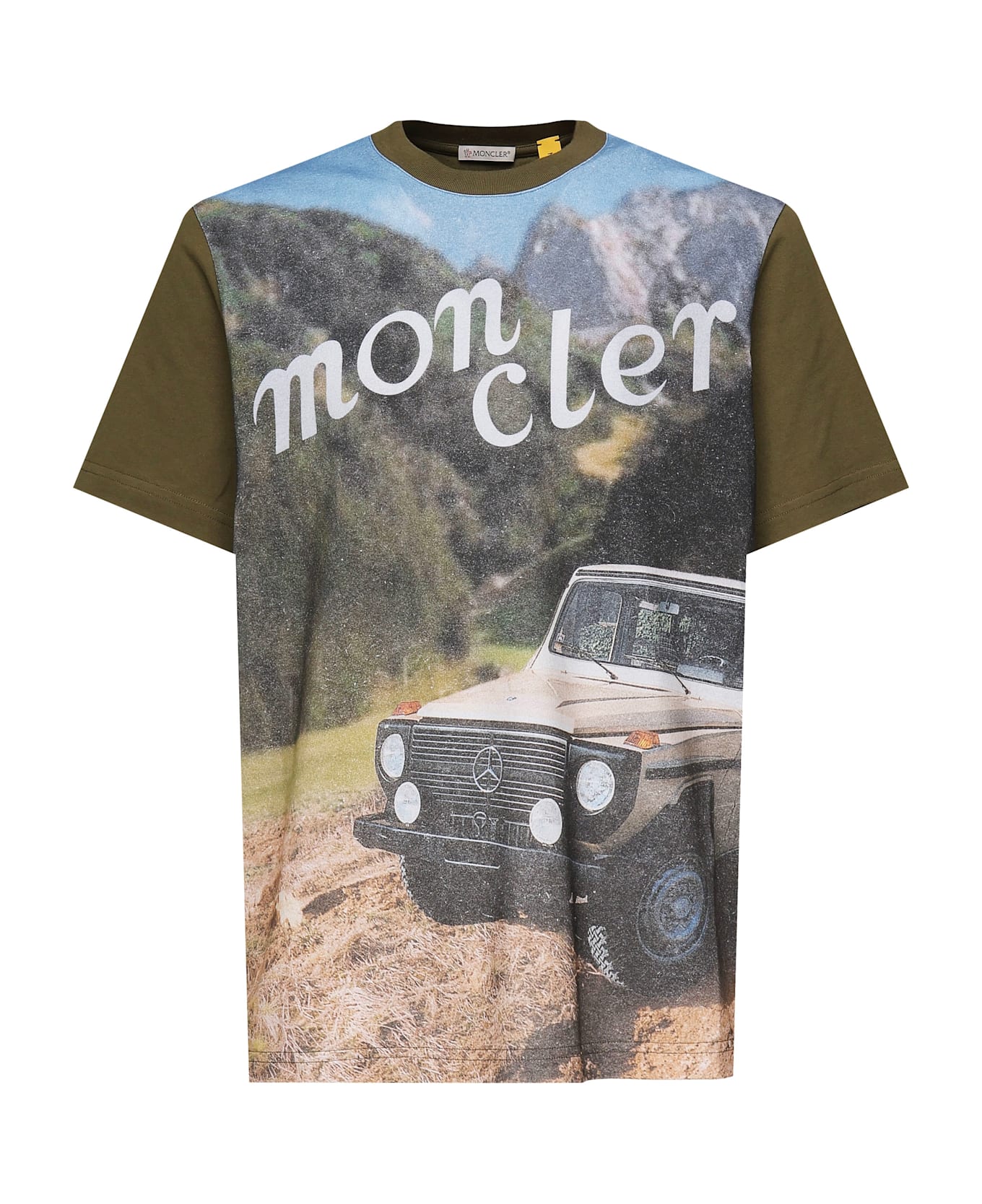 Moncler Genius T-shirt With Frontal Print - Turquoise
