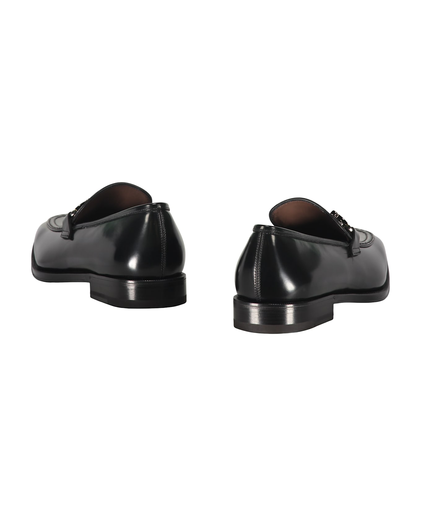 Ferragamo Leather Loafers - black
