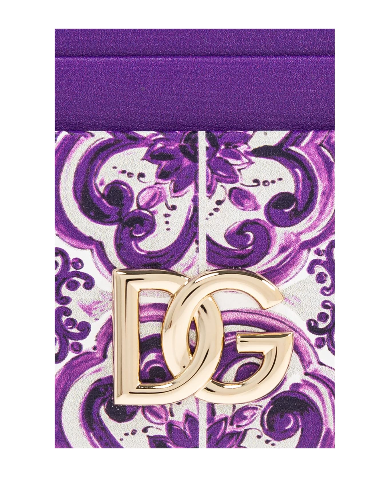 Dolce 
Gabbana Wallet With 
majolica
 Print - Viola