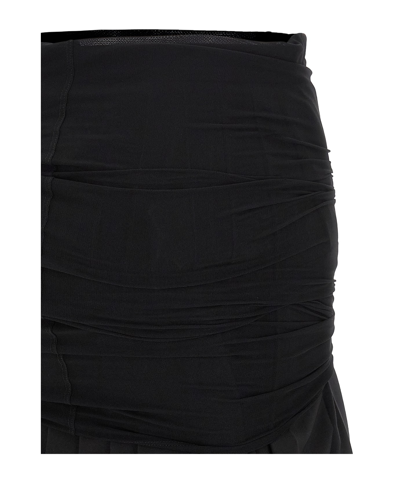 MM6 Maison Margiela Double Layer Skirt - Black  