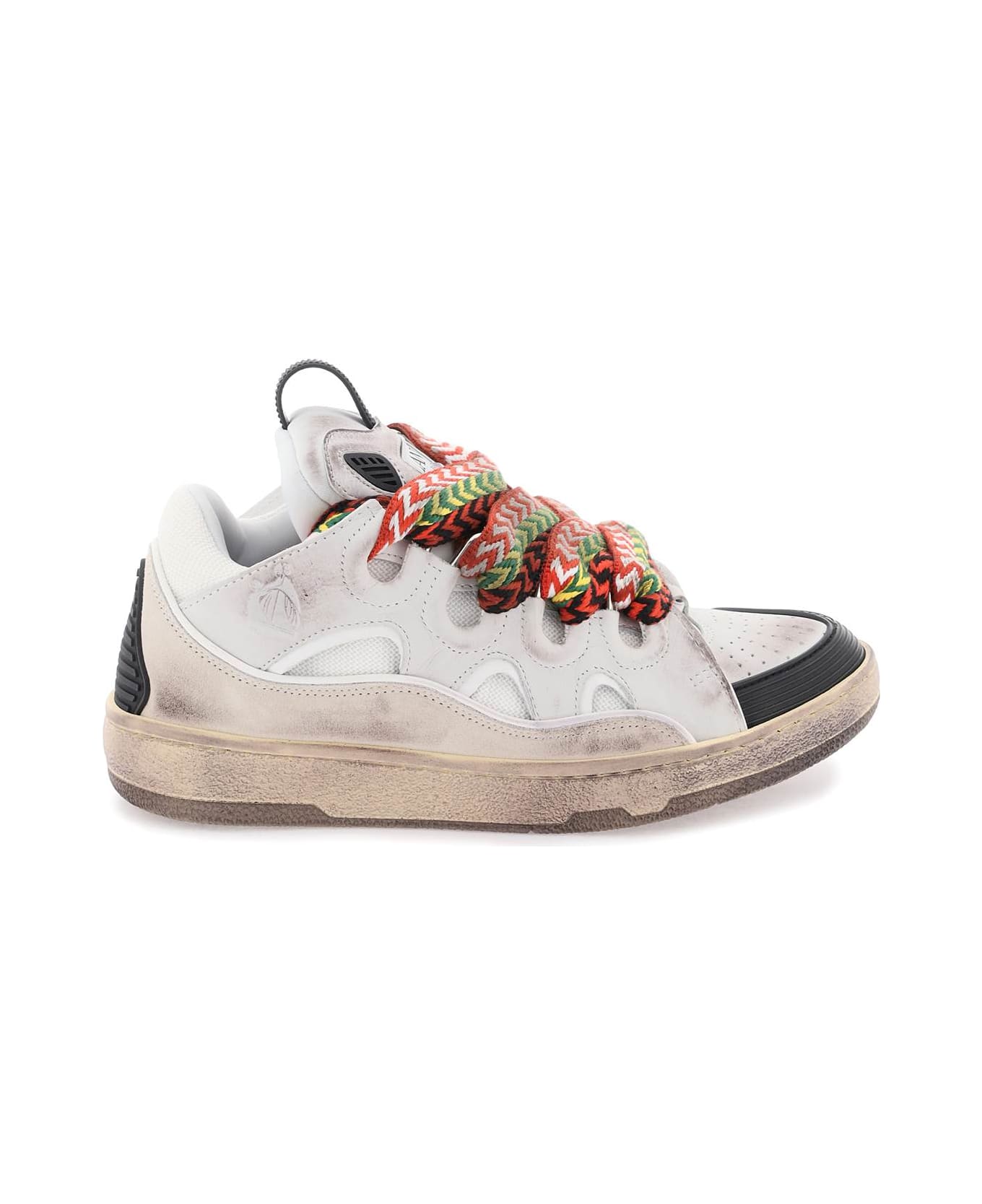 Lanvin Used-effect 'curb' Sneakers - White
