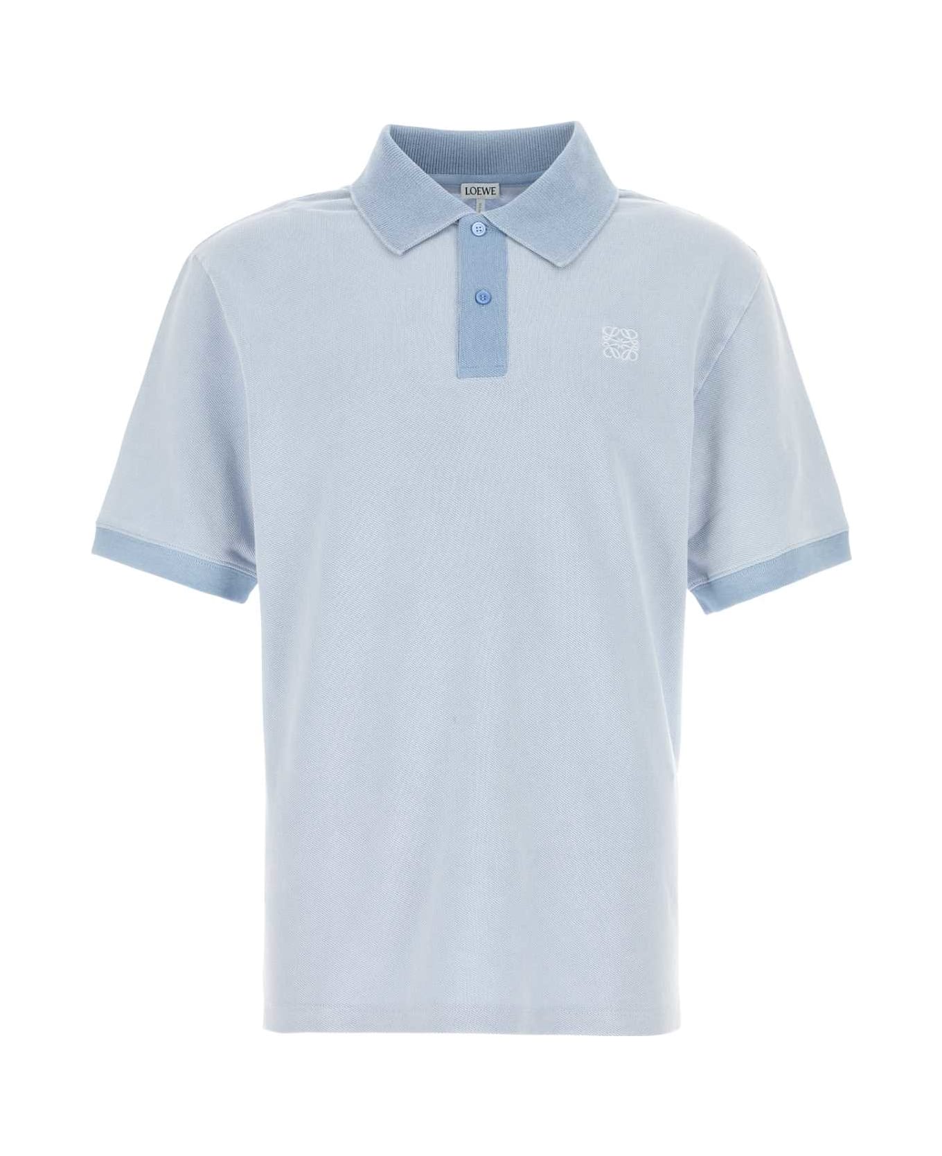 Loewe Powder Light Blue Piquet Polo Shirt - LIGHTBLUE ポロシャツ