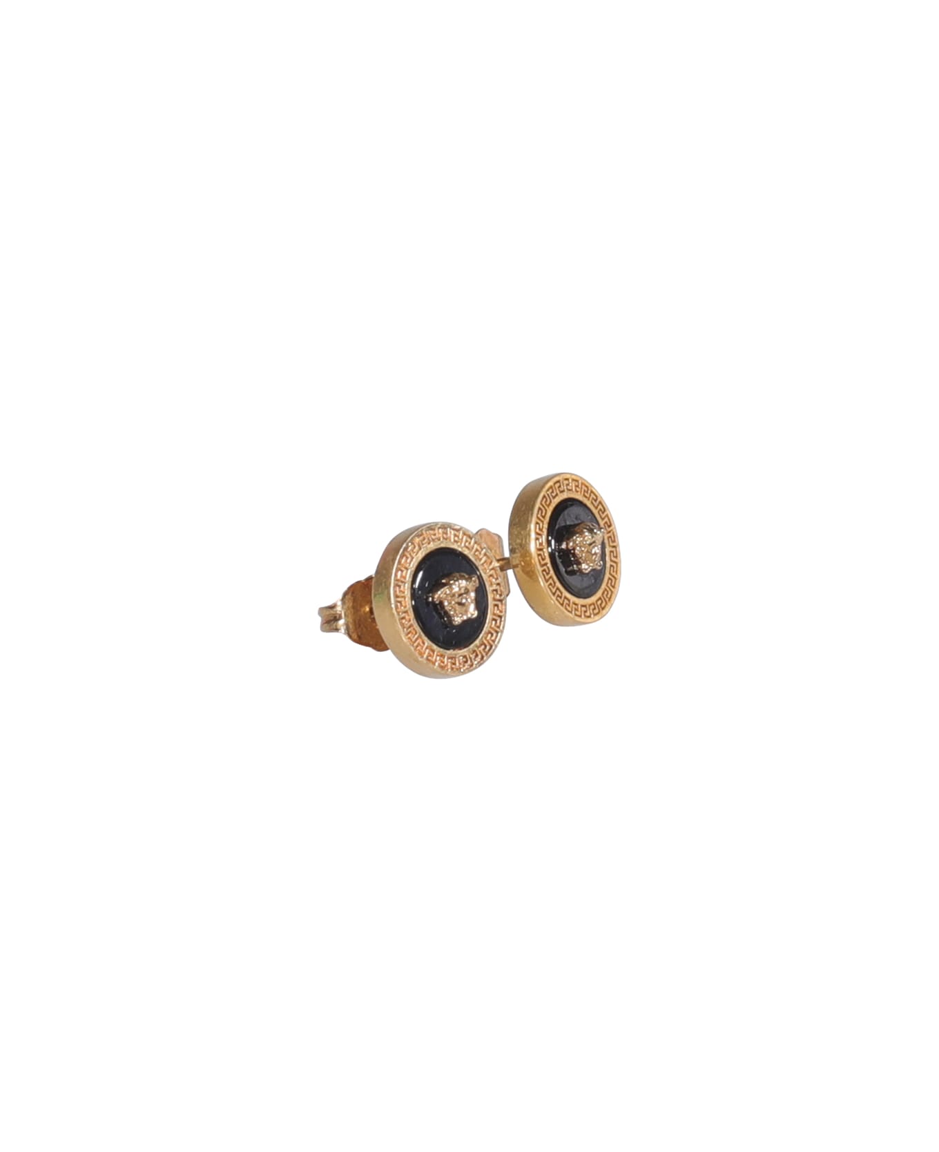 Versace Medusa Enameled Stud Earrings - GOLD