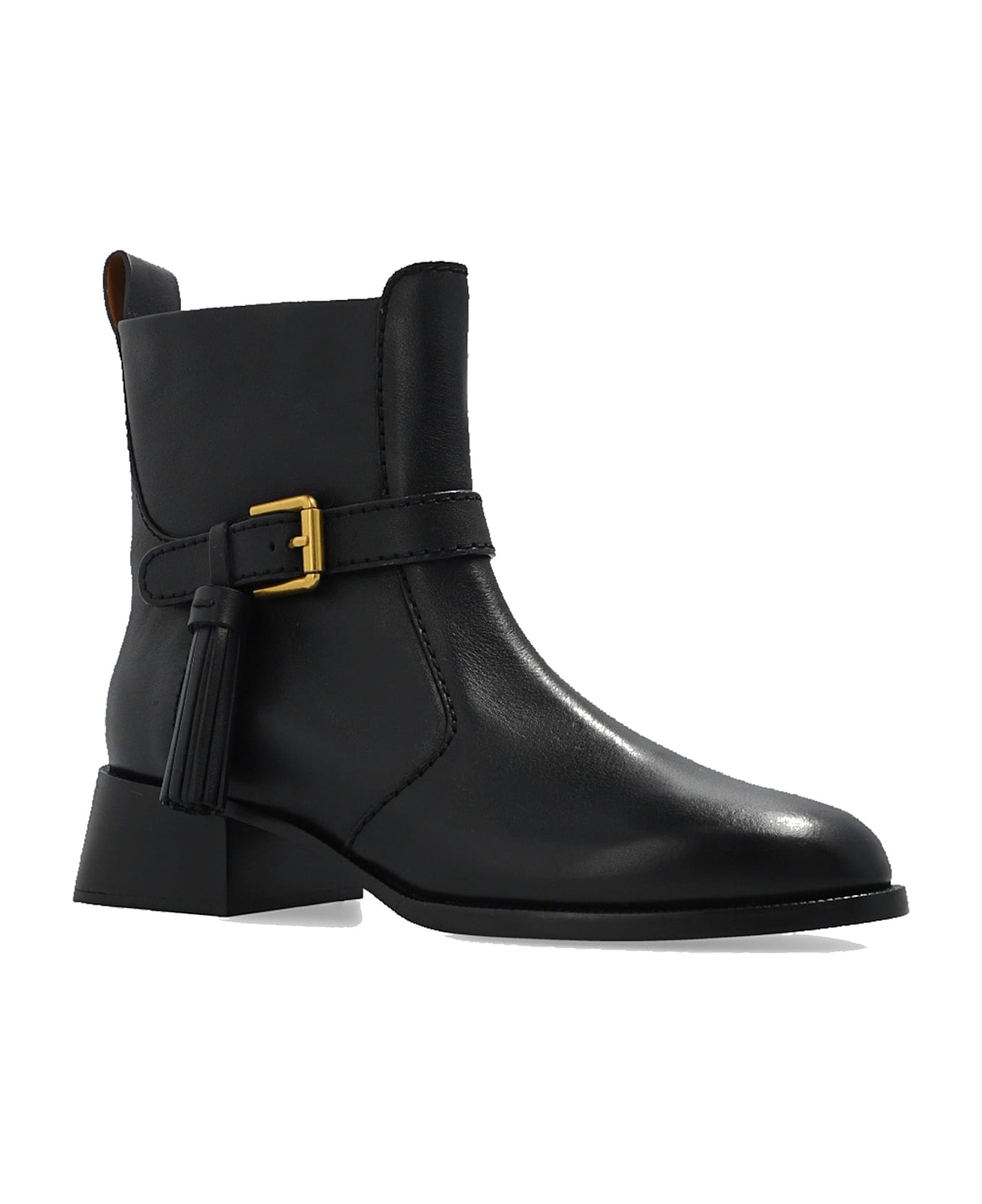 See by Chloé Lory Leather Ankle Boots - Black