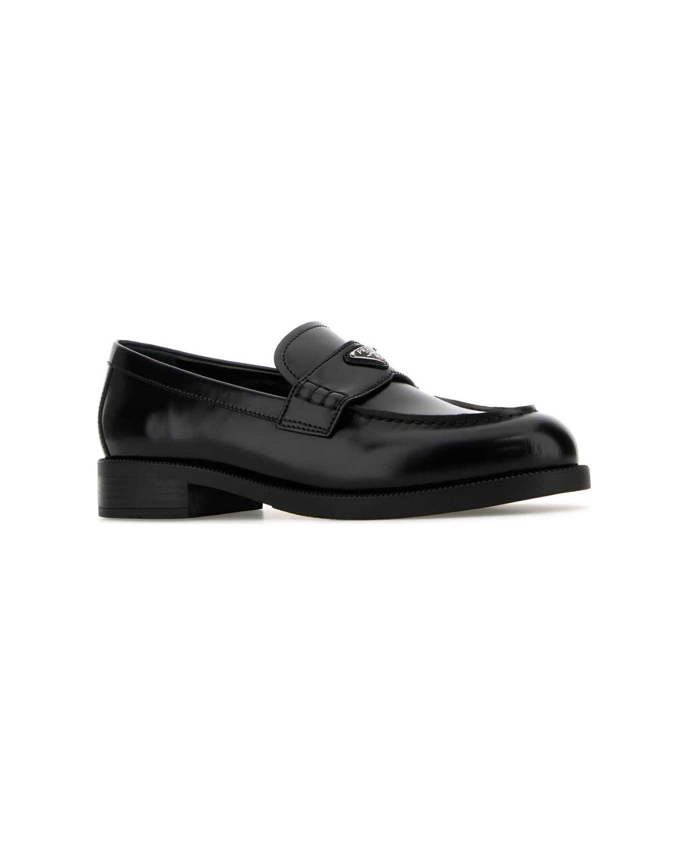 Prada Black Leather Loafers - NERO