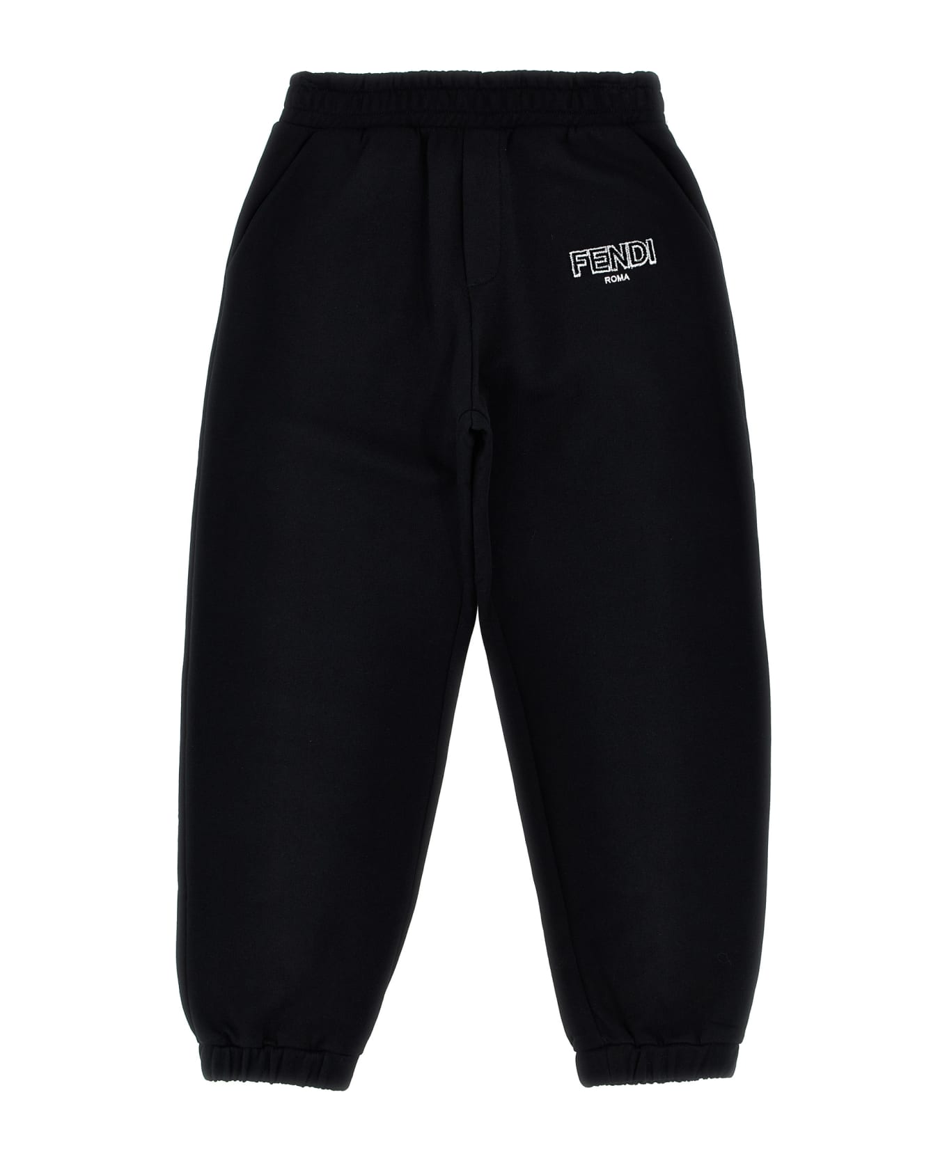 Fendi Flocked Logo Joggers - Black  