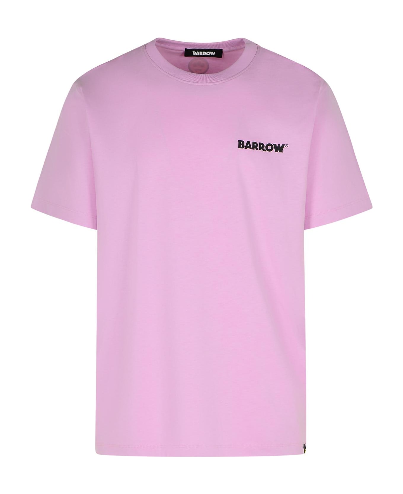 Barrow 'basic' Pink Cotton T-shirt - Liliac