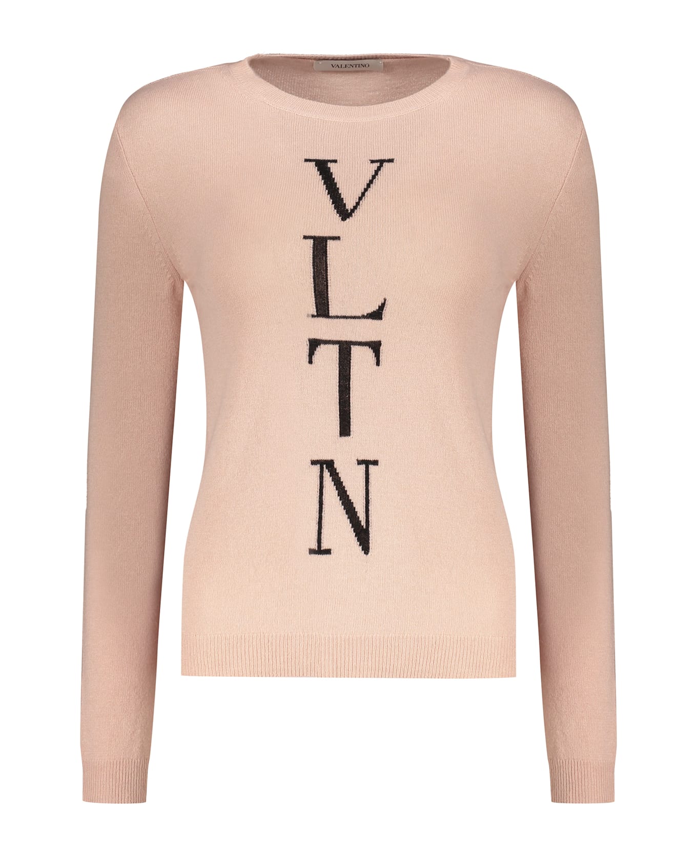 Valentino Garavani Long Sleeve Crew-neck Sweater - Pink