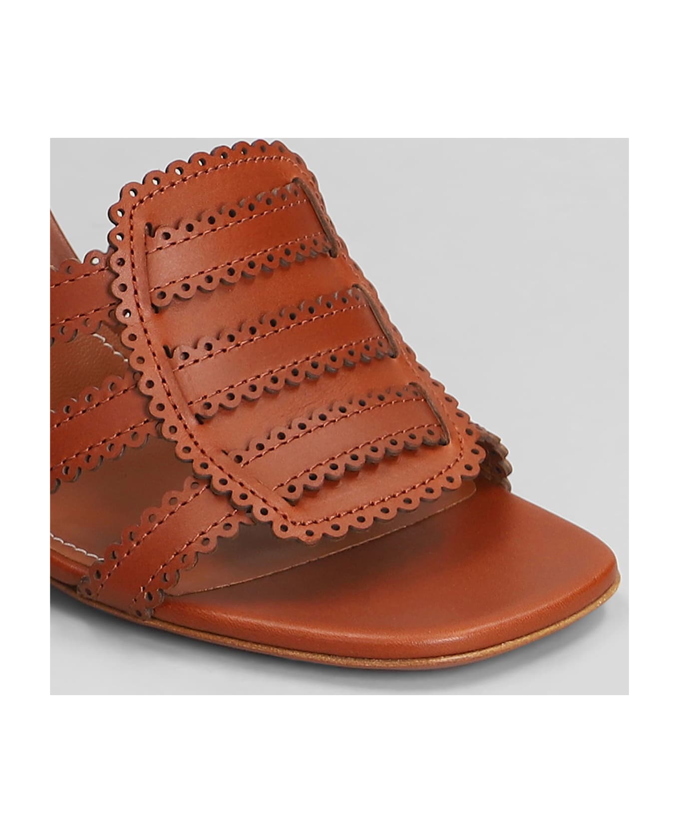 Zimmermann Goldie Sandal 85 Sandals In Brown Leather - brown