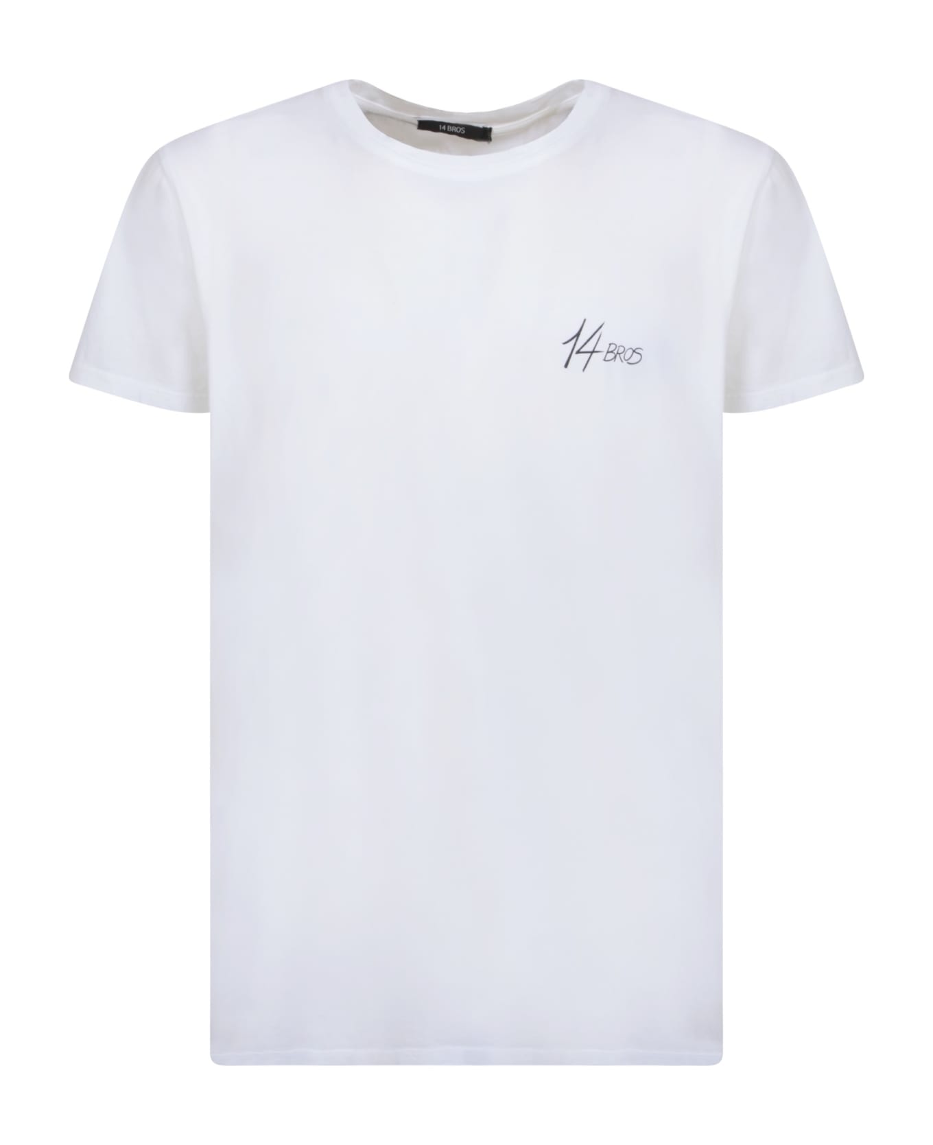 14 Bros Logo White T-shirt - White シャツ