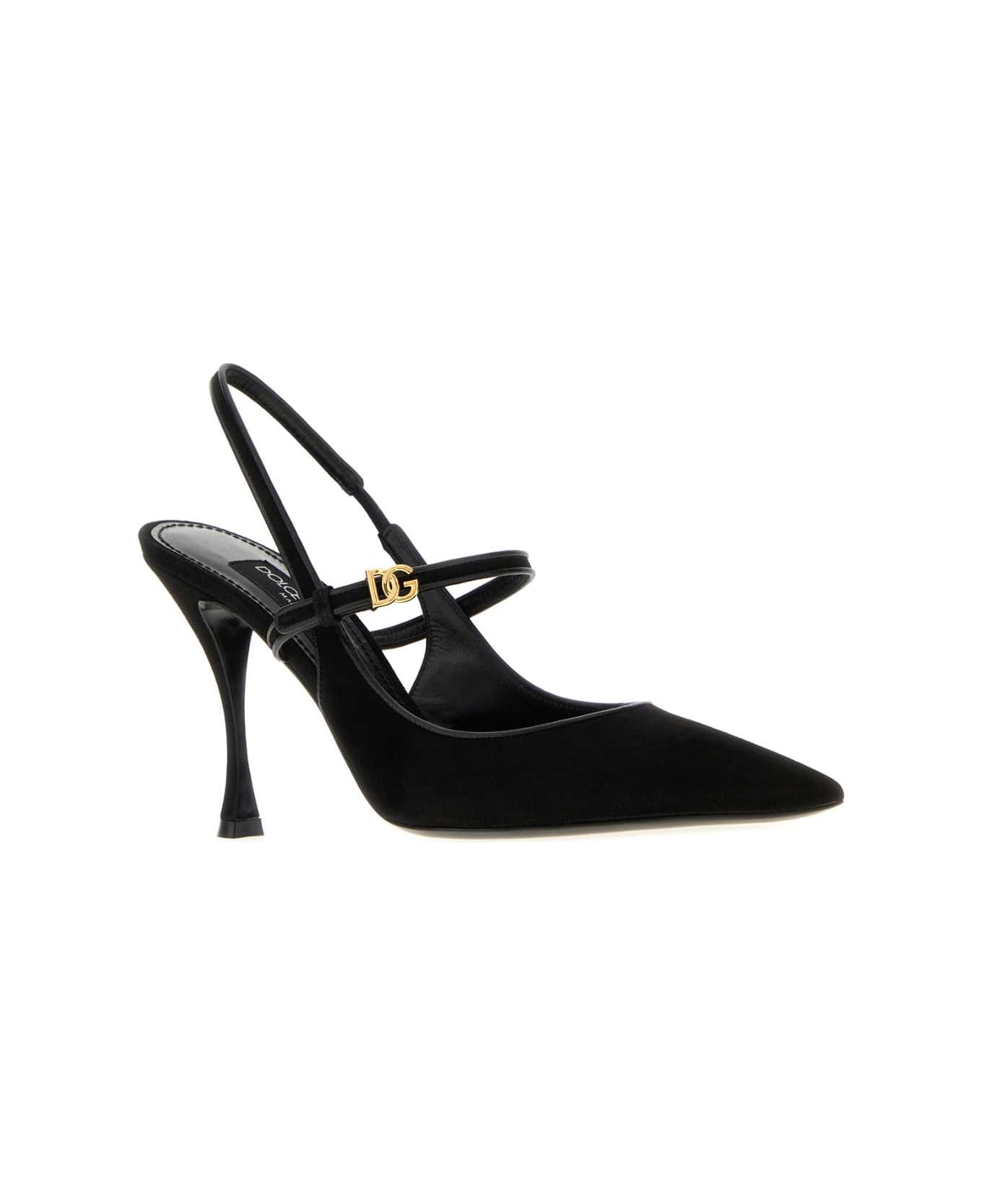 Dolce 
Gabbana Black Suede Pumps - NERONERO