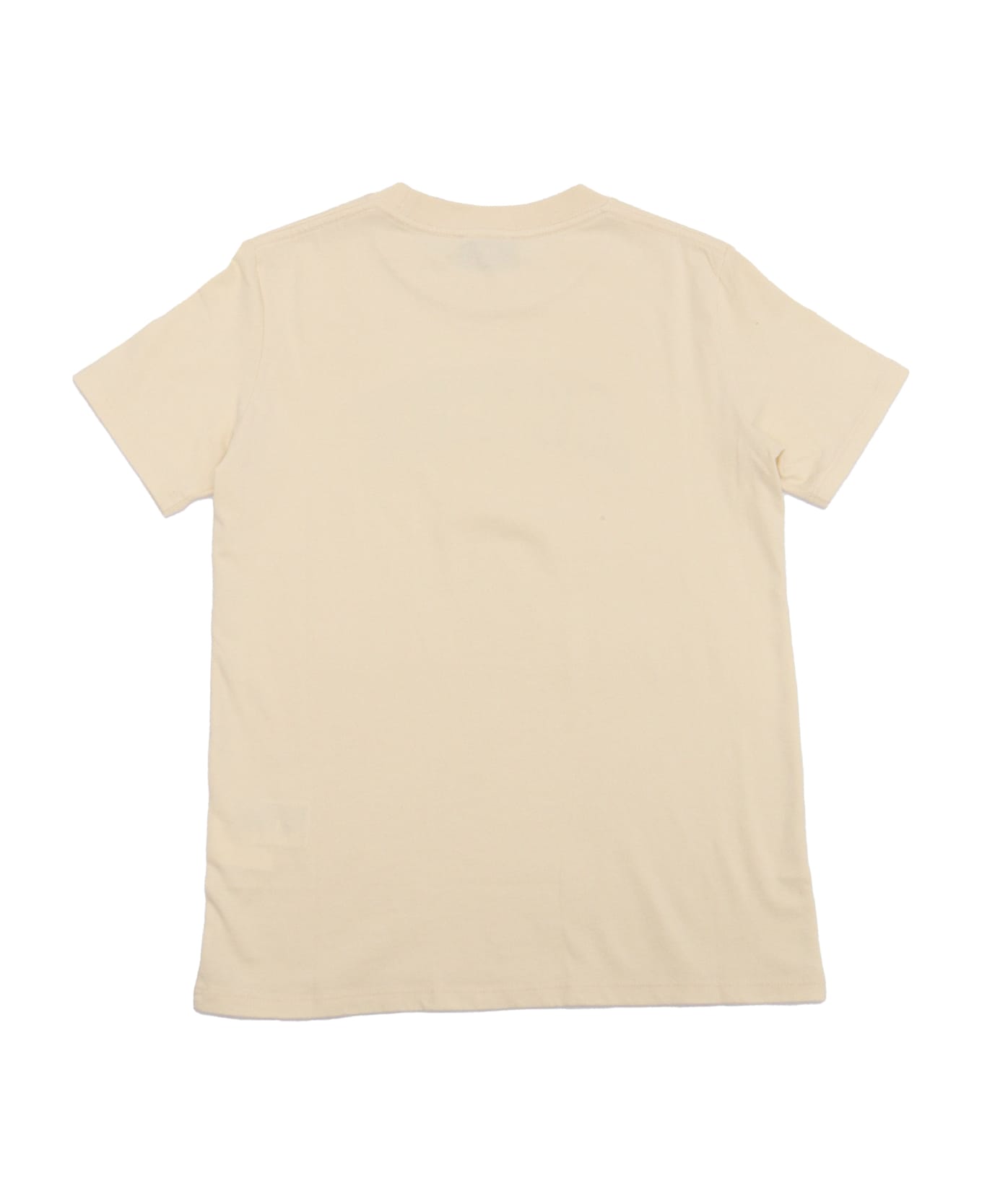 Autry Main Kids Cotton Cream T-shirt - BEIGE