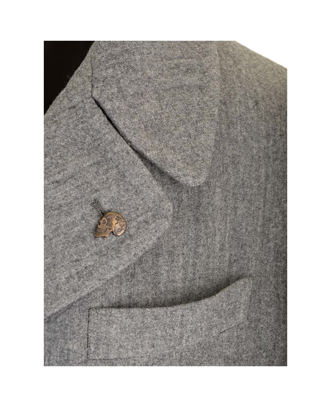 Gabriele Pasini Double-breasted Grey Wool Coat - Grey