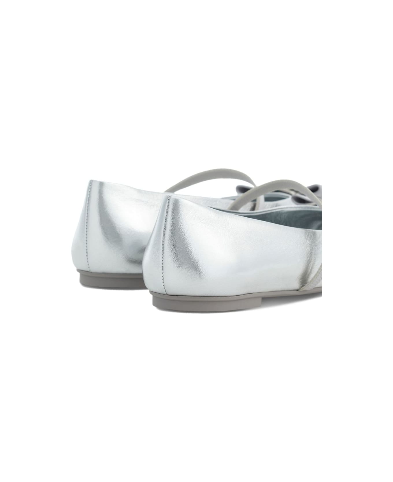 Ferragamo New Vara Ballet Flats - Silver