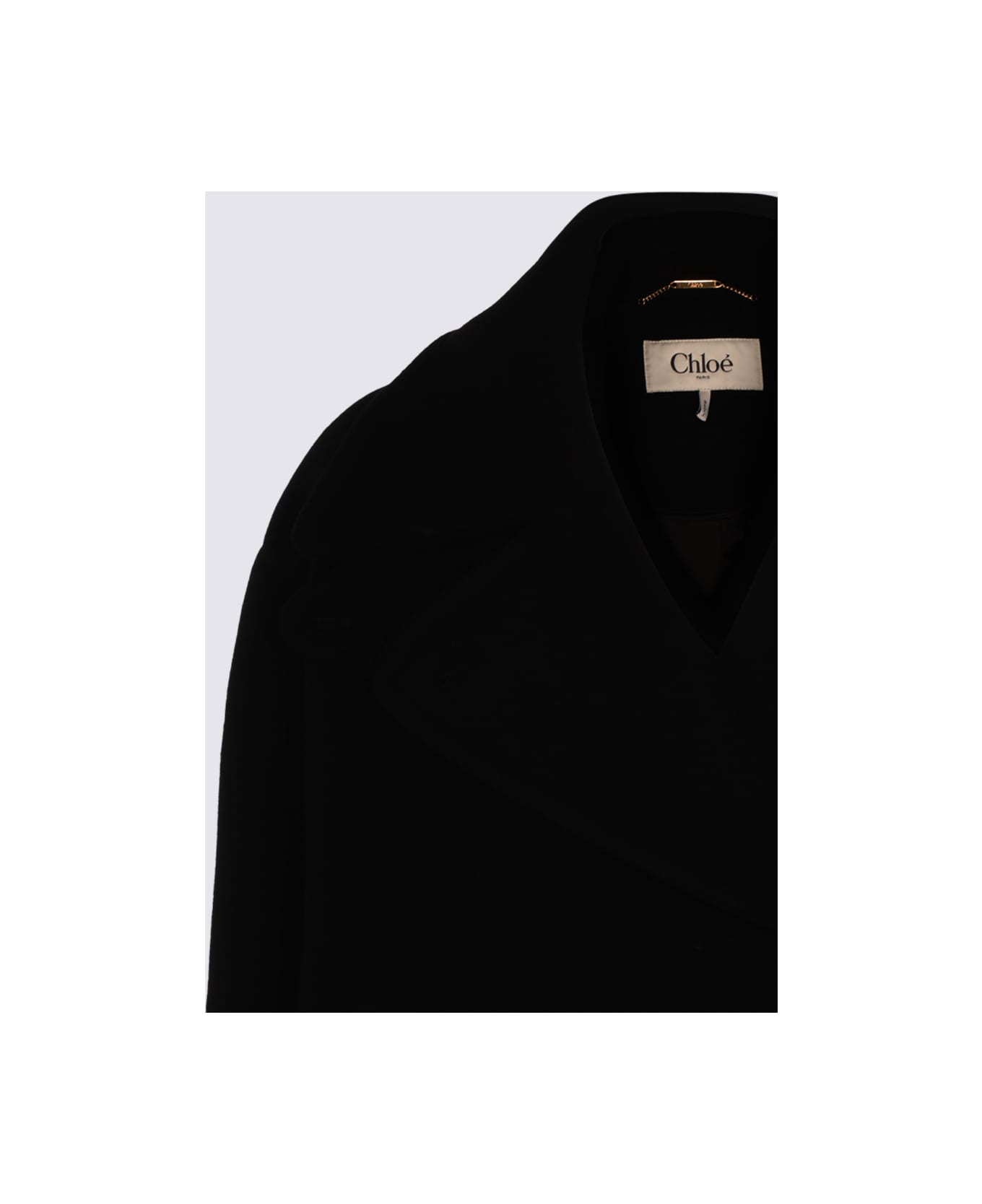 Chloé Black Wool Coat - Black