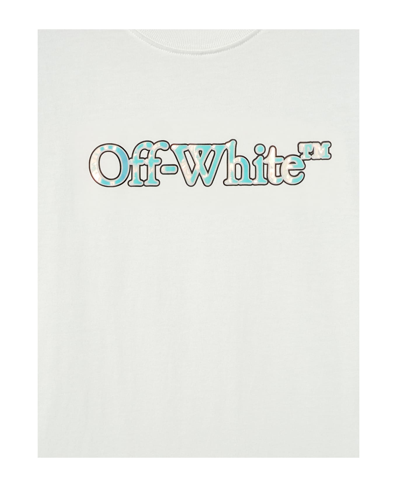 Off-White Big Bookish Tee Ss - White Silver