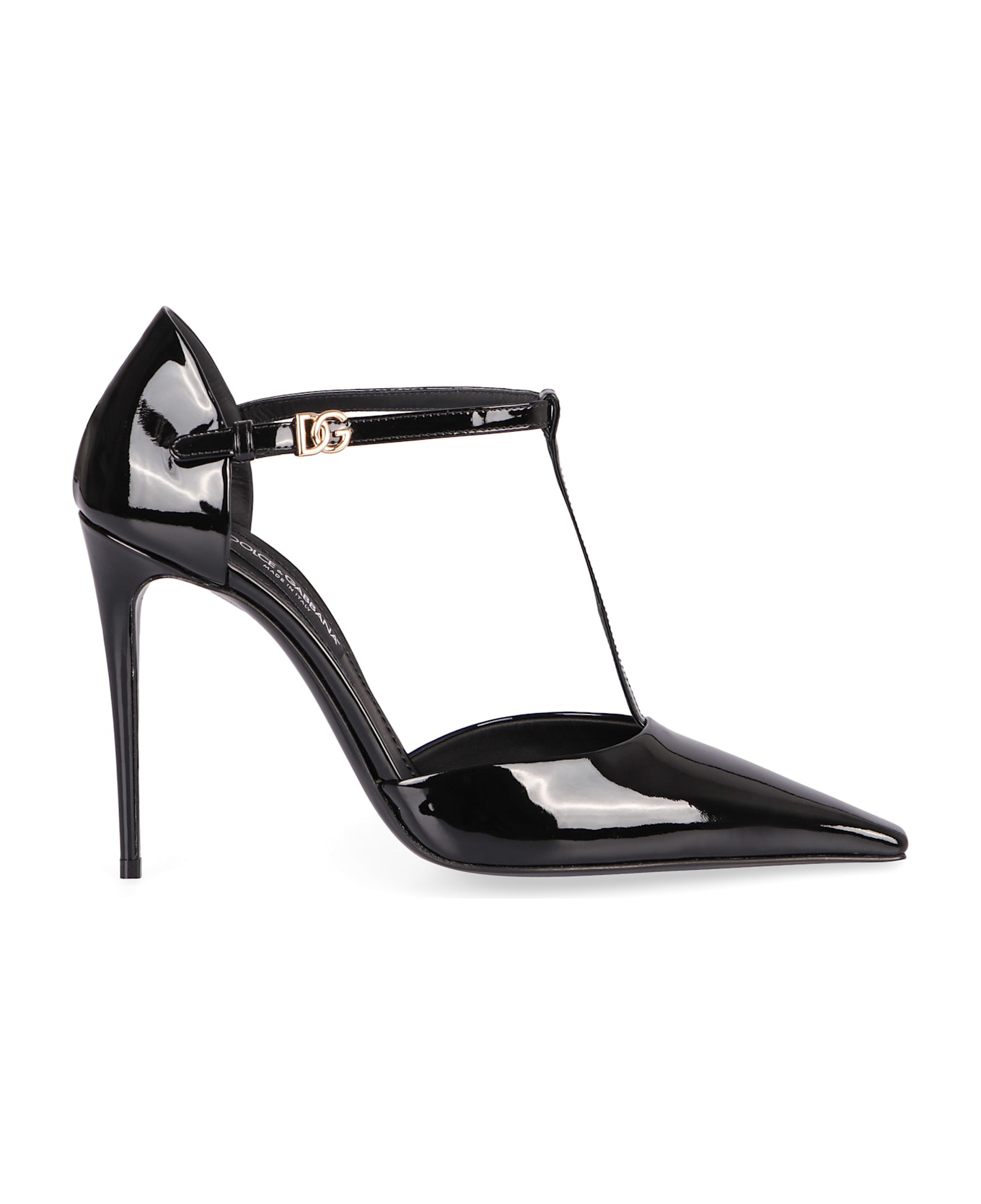 Dolce & Gabbana T-bar Patent Leather Pumps - black