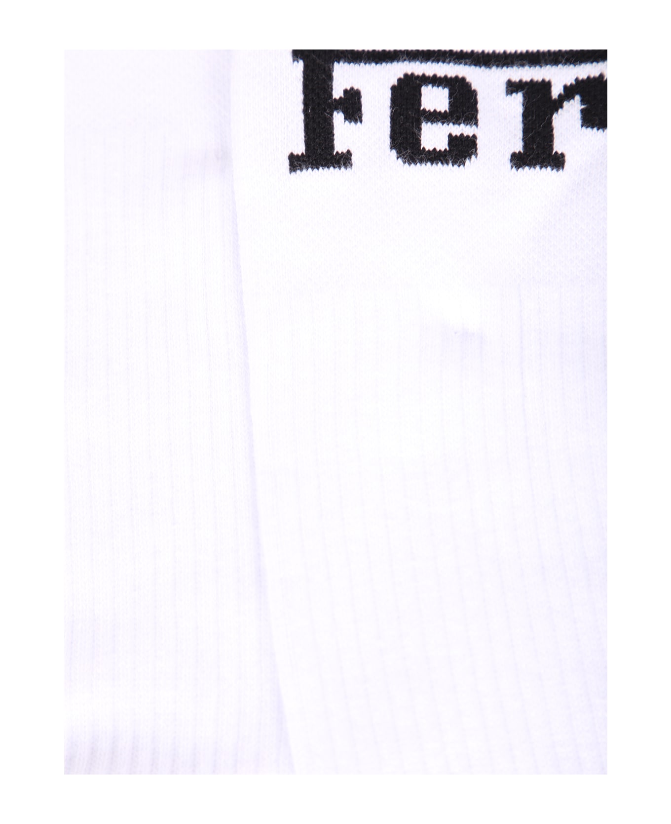 Ferrari White Cotton Blend Socks - White