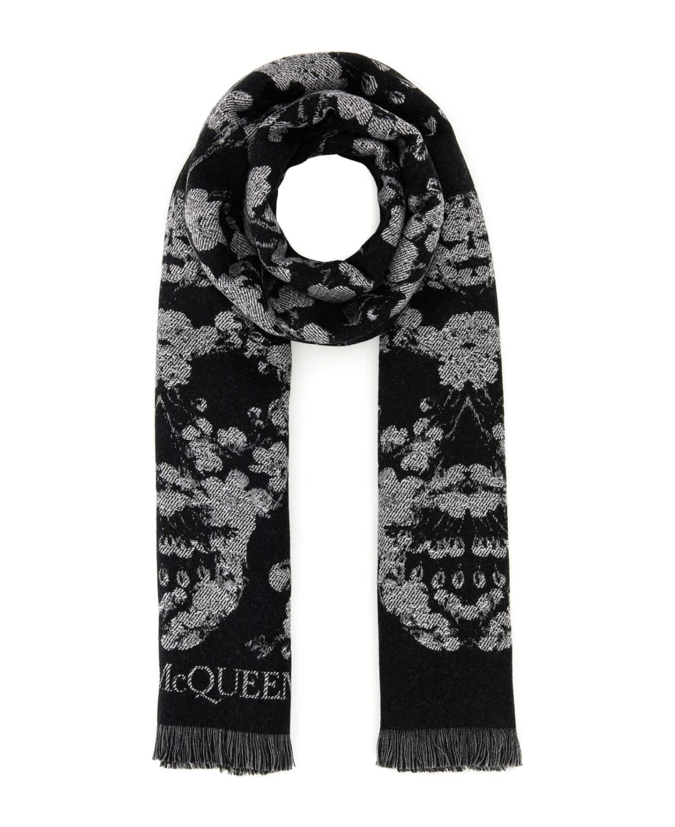 Alexander McQueen Embroidered Wool Scarf - BLACKPINK