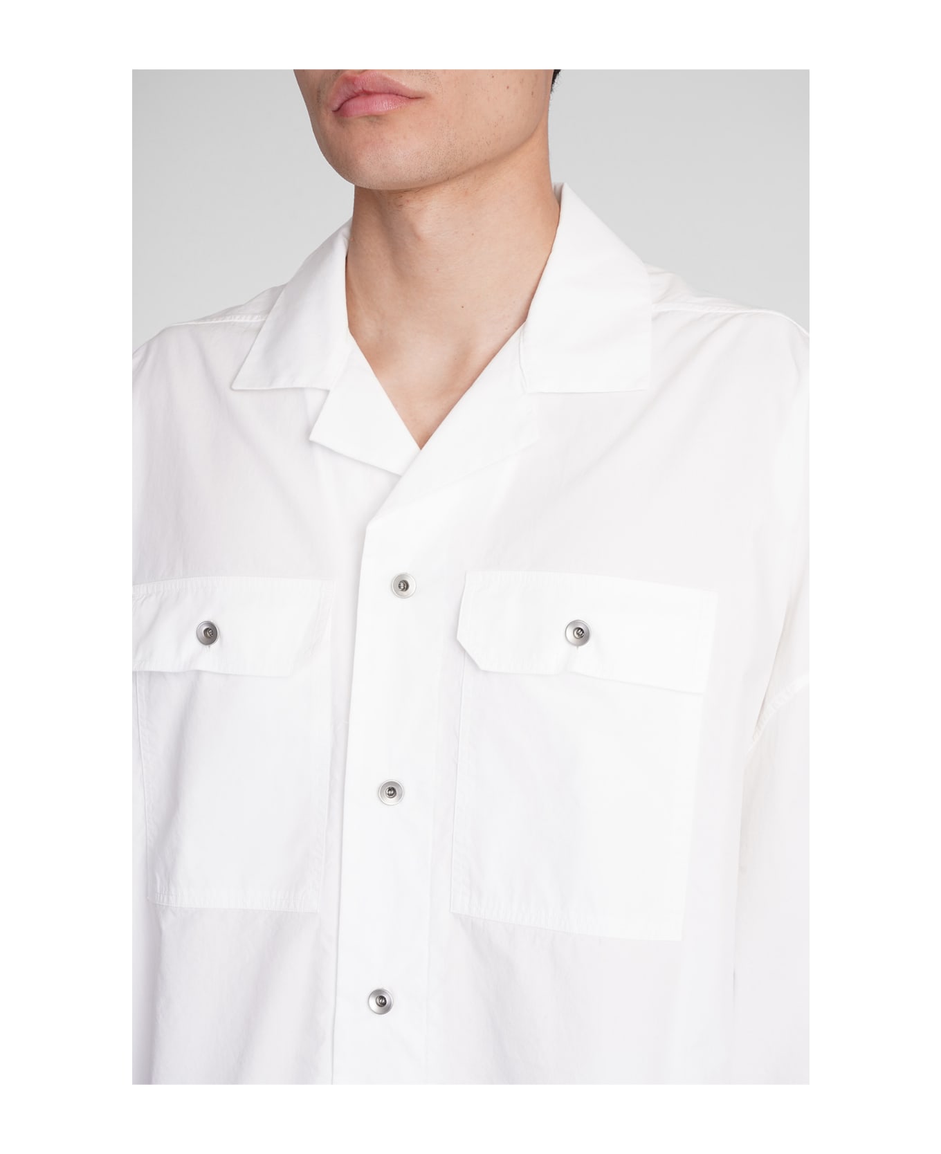 DRKSHDW Magnum Tommy Shirt In White Cotton - white
