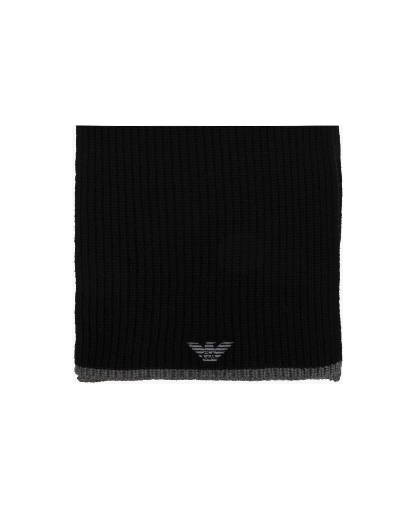 Emporio Armani Beanie & Scarf Set - Black 帽子