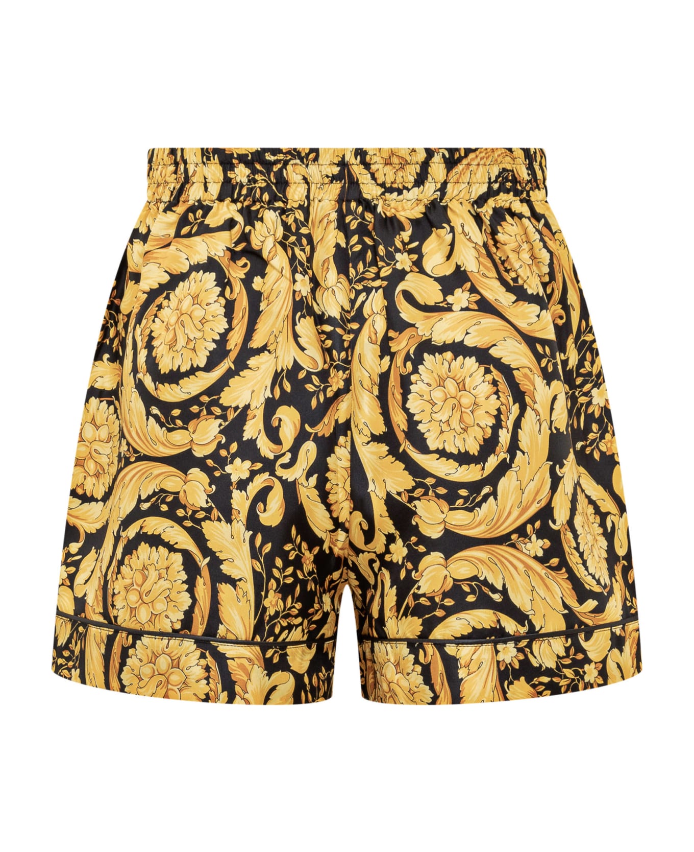 Versace Barocco Pajama Shorts - NERO ORO