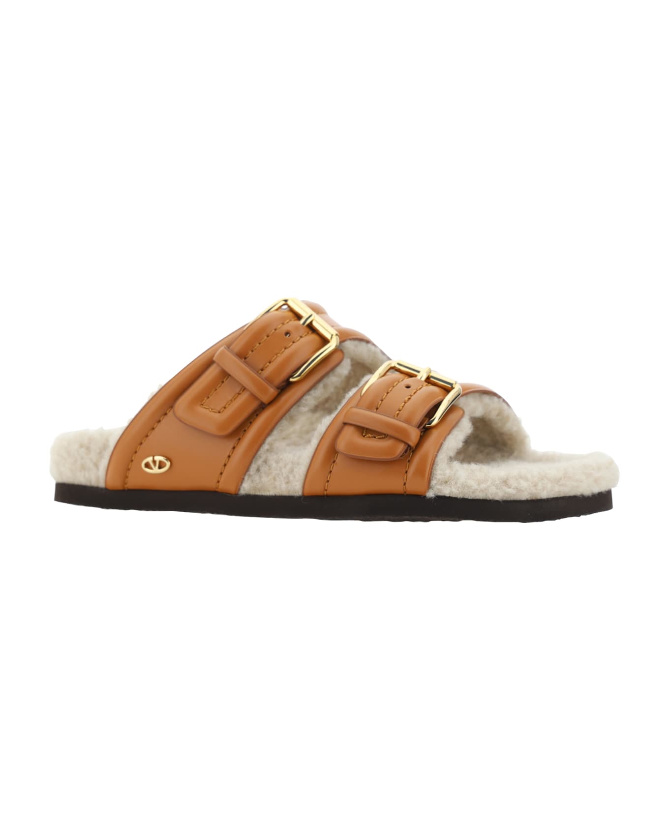 サンダル・ミュール VALENTINO GARAVANI Black Leather Fussfriend Slippers Valentino Garavani Fussfriend Slippers | italist