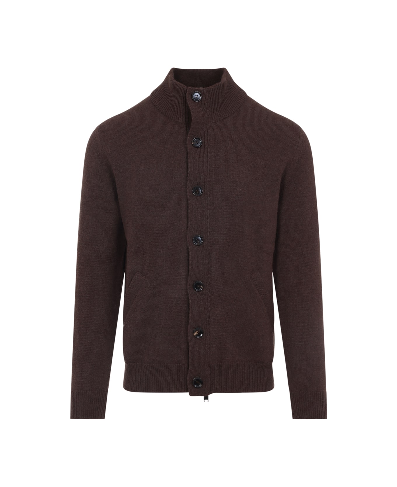 Brioni Cashmere Zip Blouson - Mahogany