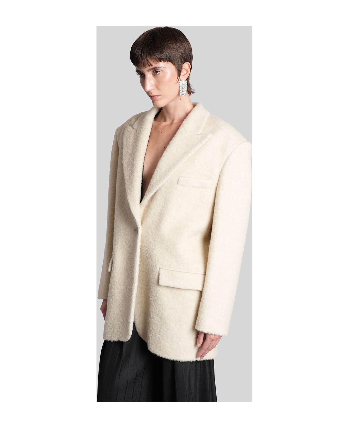 The Andamane Teresa Coat In Beige Wool - beige
