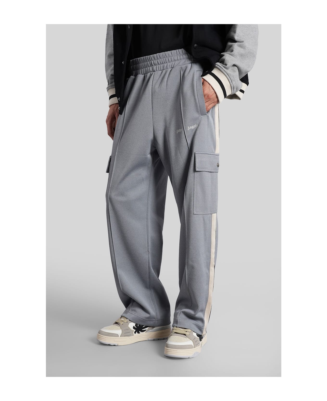 Palm Angels Pants In Cyan Polyester - cyan