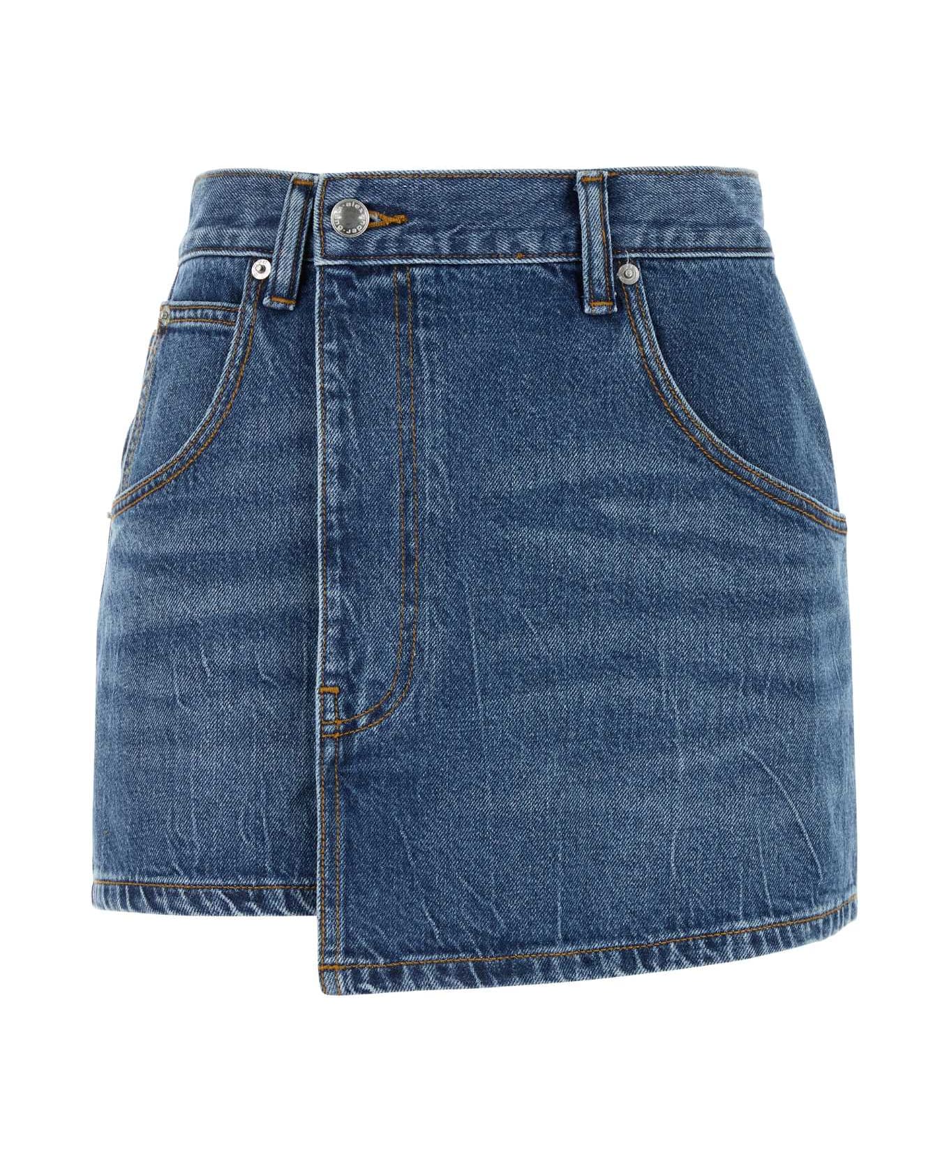 Alexander Wang Denim Mini Skirt - DEEPBLUE