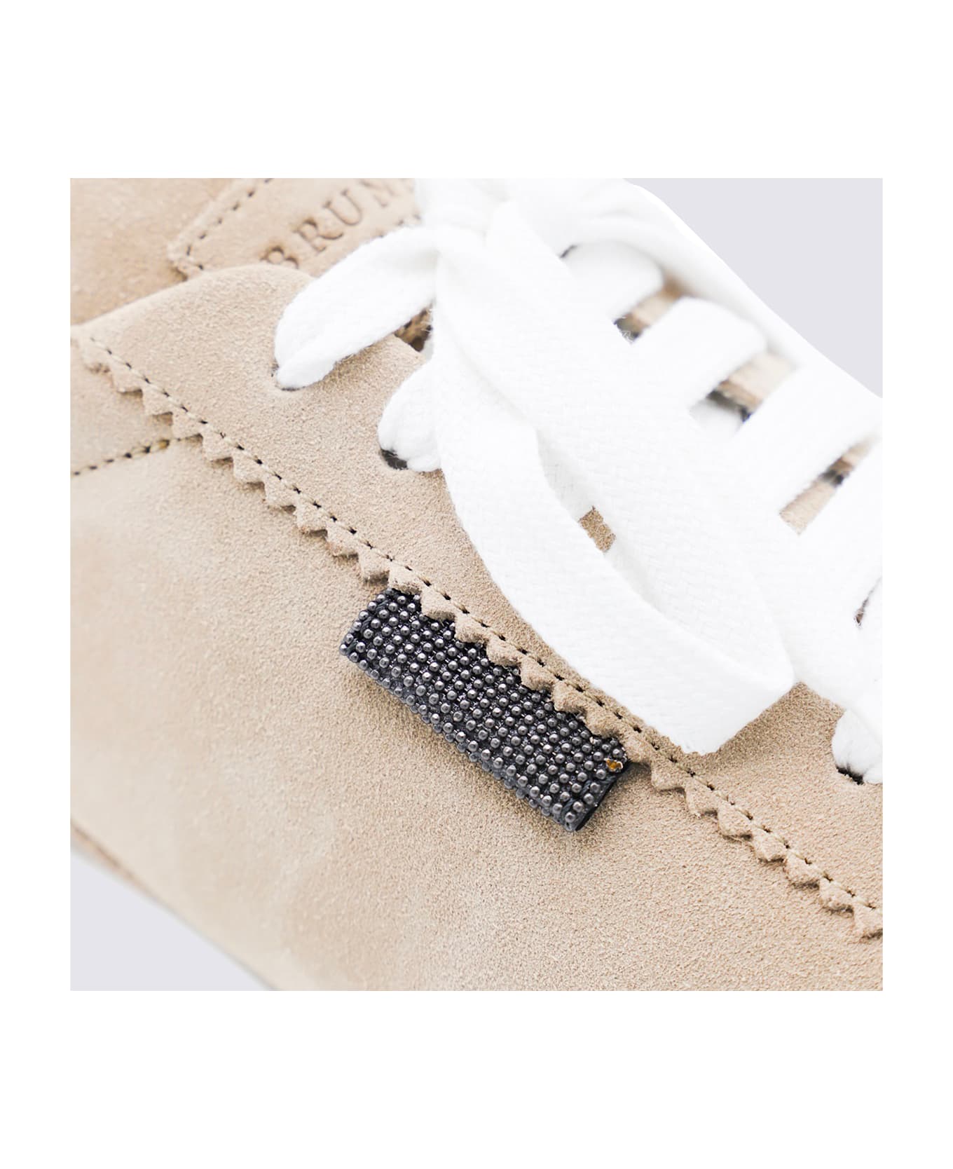 Brunello Cucinelli Beige Leather Sneakers - Beige