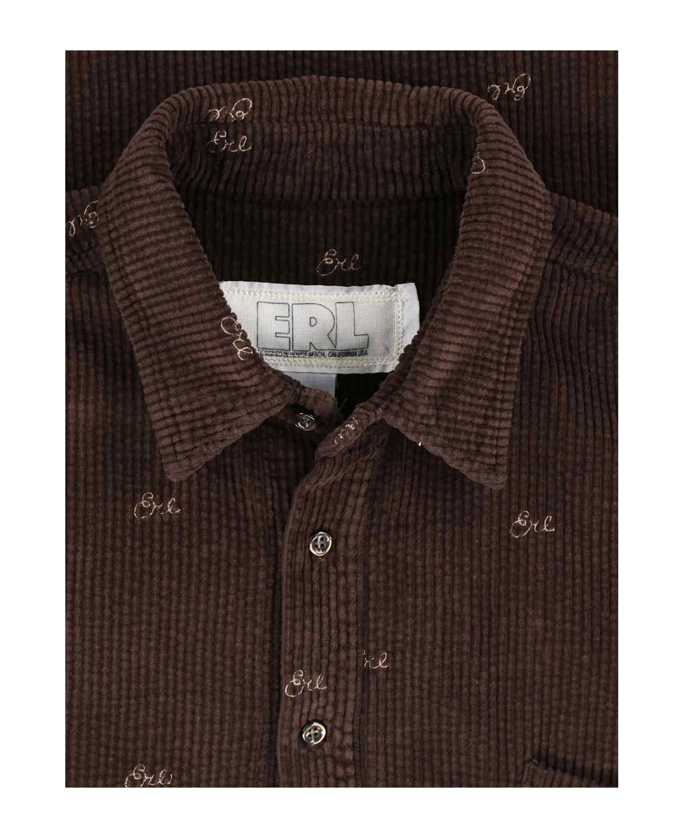 ERL Velvet Shirt - Brown
