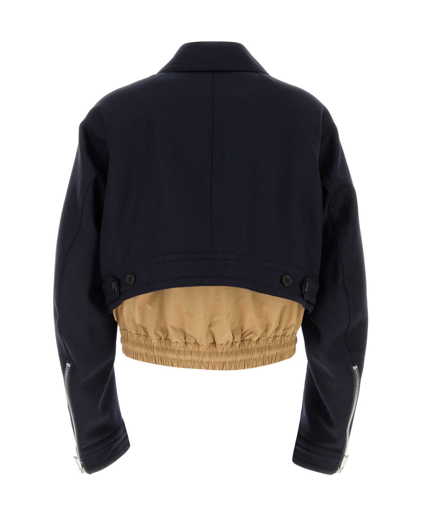 Dsquared2 Dark Blue Wool Jacket - WHITE