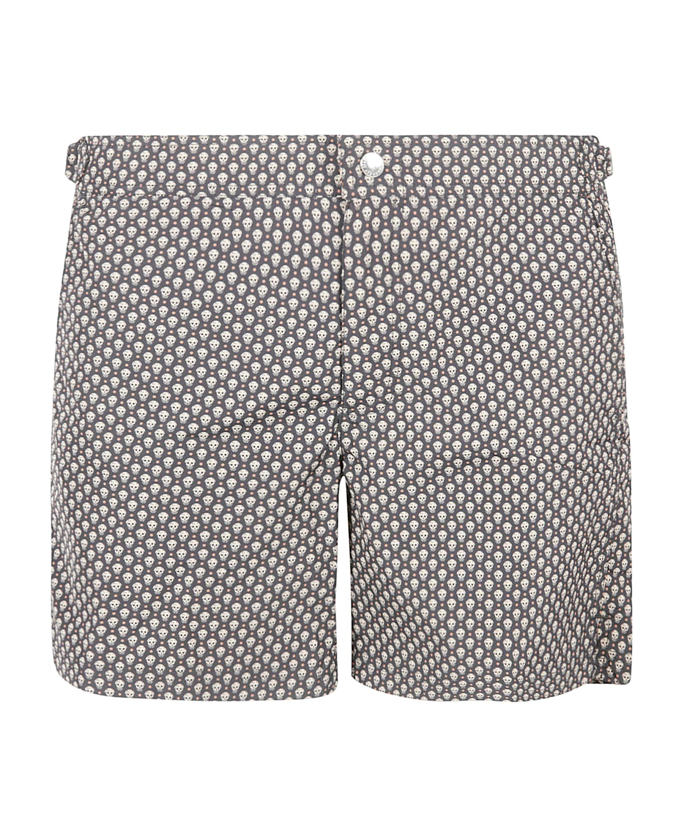 Alexander McQueen Skull Motif Buttoned Shorts - Black/Beige