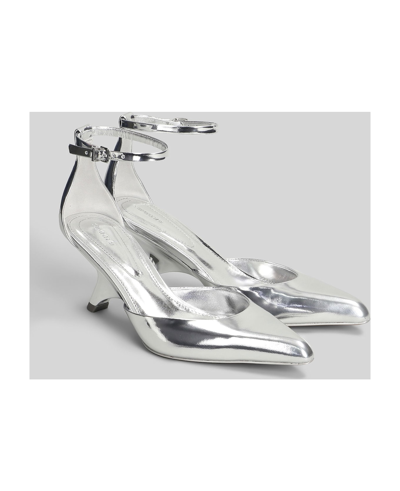 Simkhai Vixen Pumps In Silver Leather - silver ハイヒール