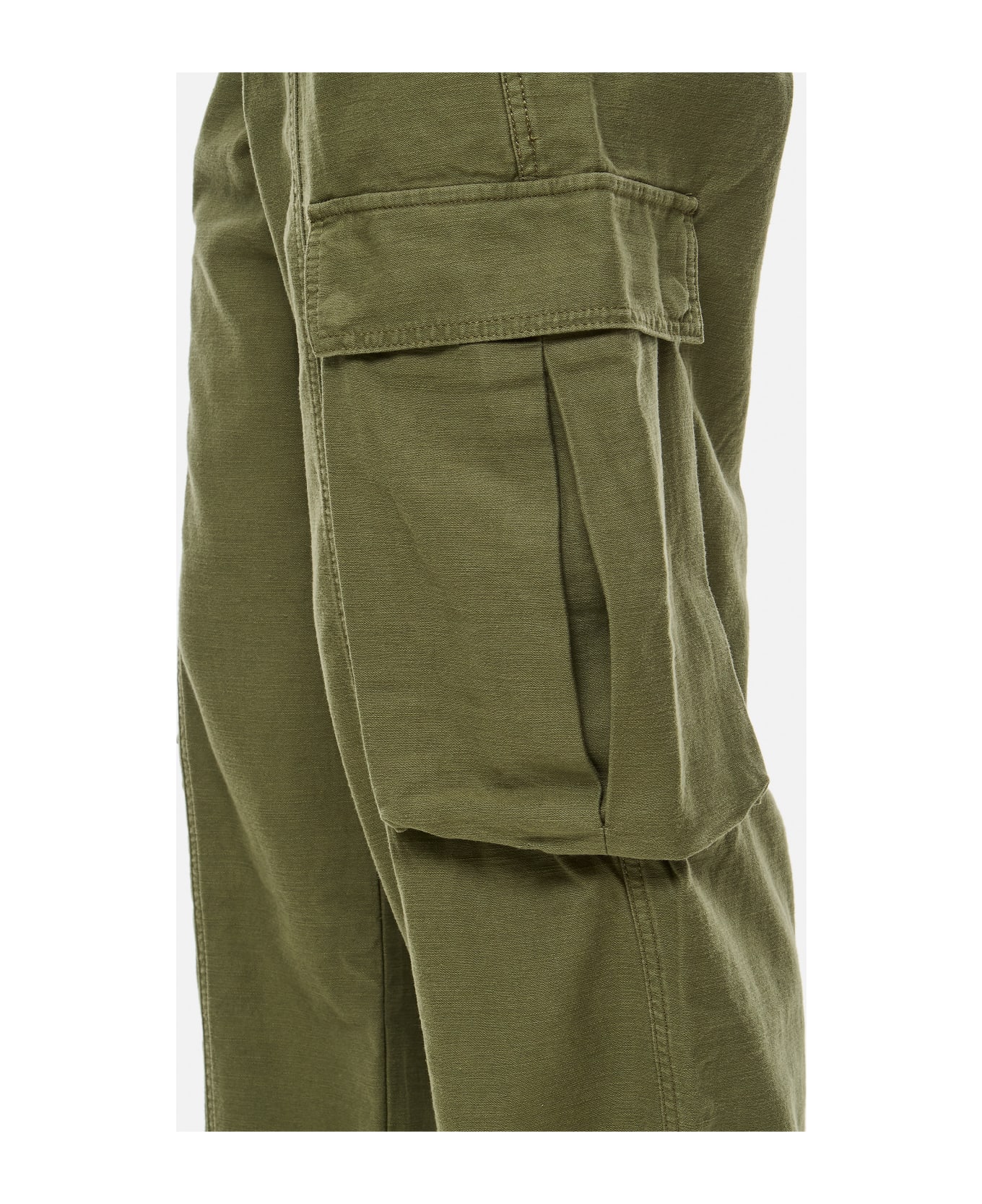 Frame Wide Leg Cargo Denim Pants - Green ボトムス