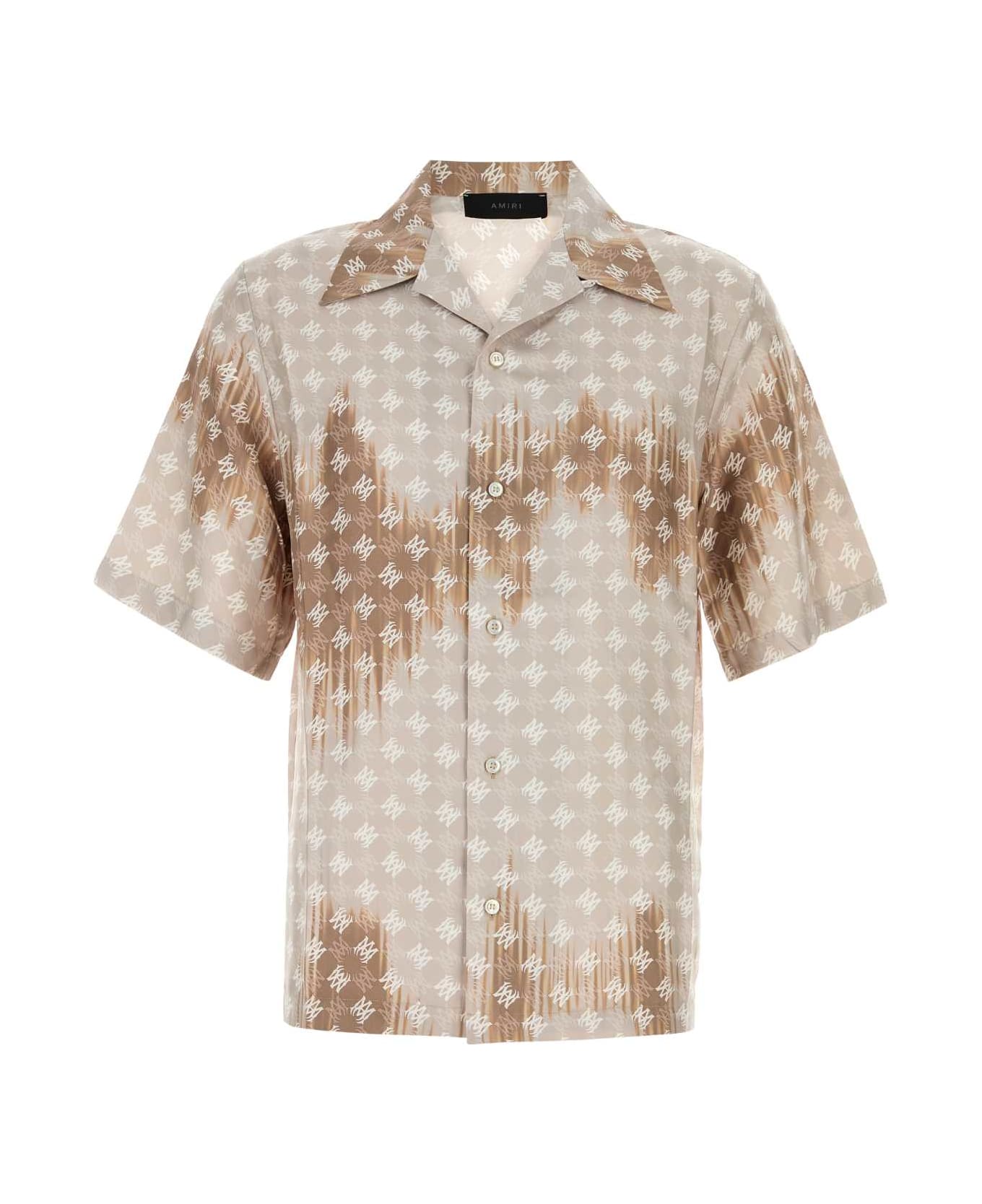 AMIRI Printed Satin Shirt - CAMEL