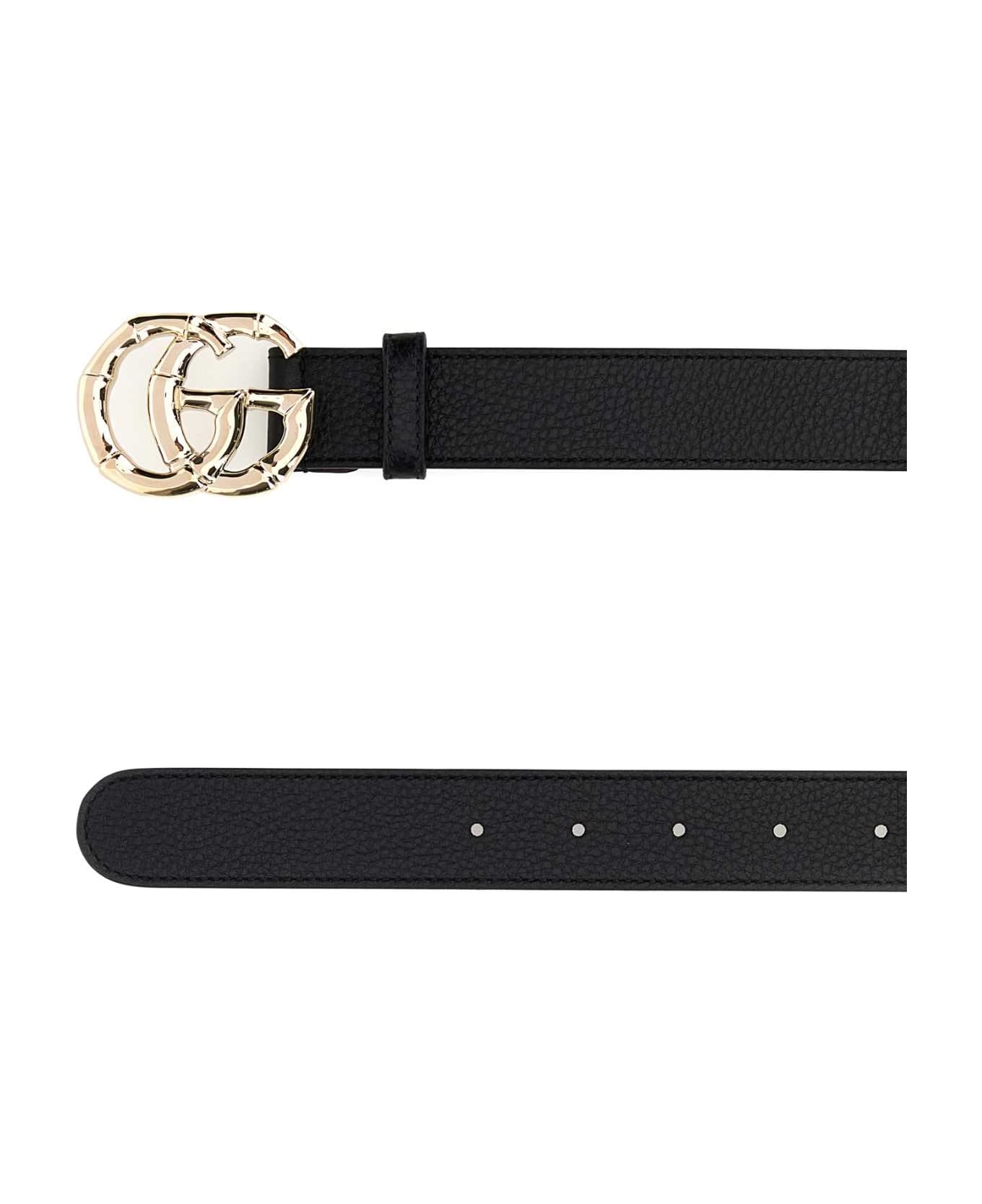 Gucci Black Leather Belt - NERO