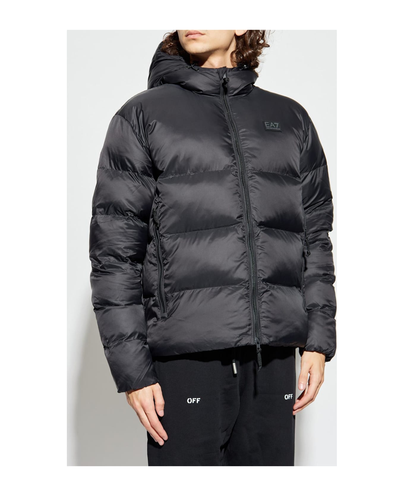 EA7 Emporio Armani Insulated Jacket With Logo - Black