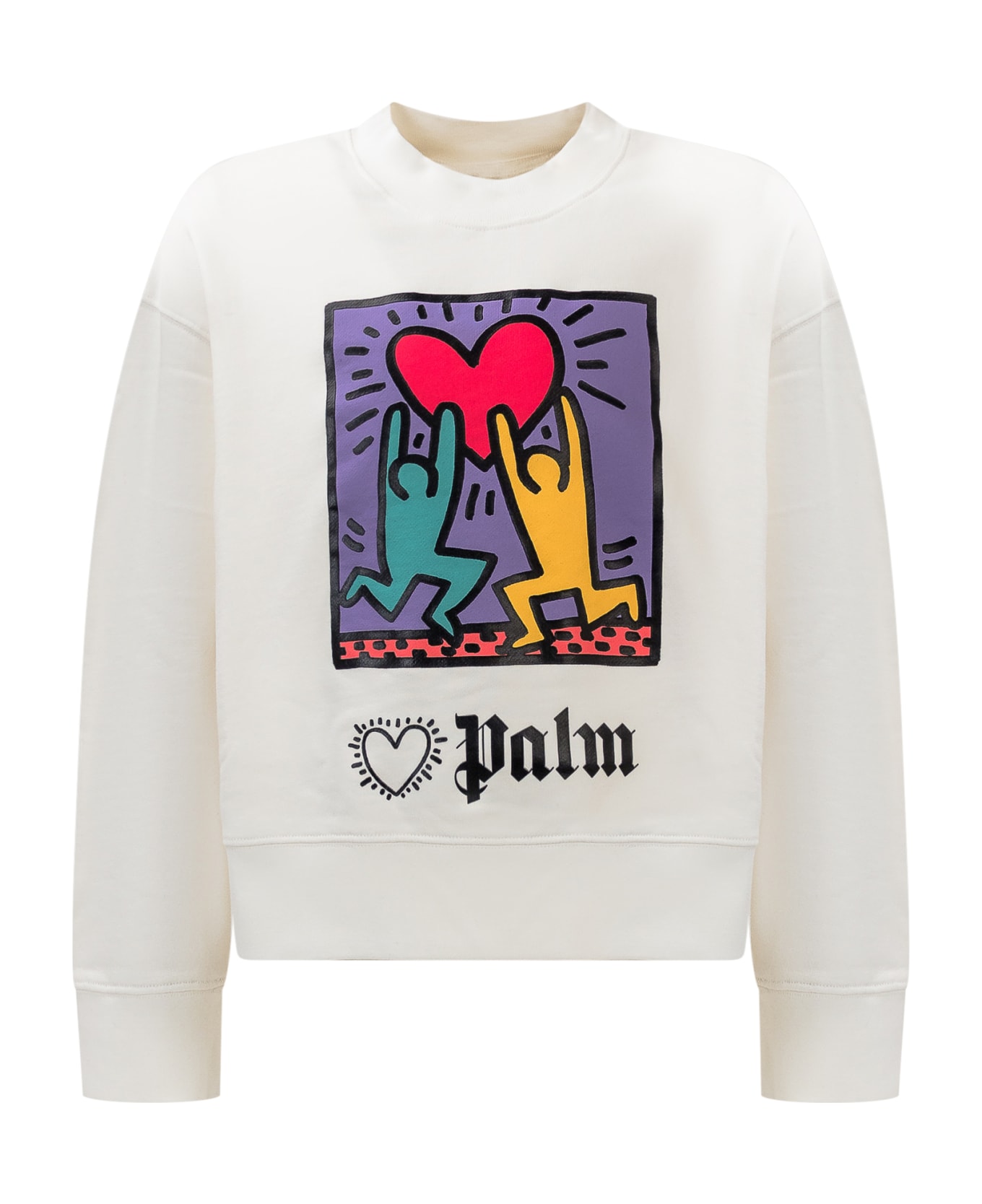 Palm Angels Palm Angesl X Keith Haring Sweatshirt - OFF WHITE ニットウェア＆スウェットシャツ