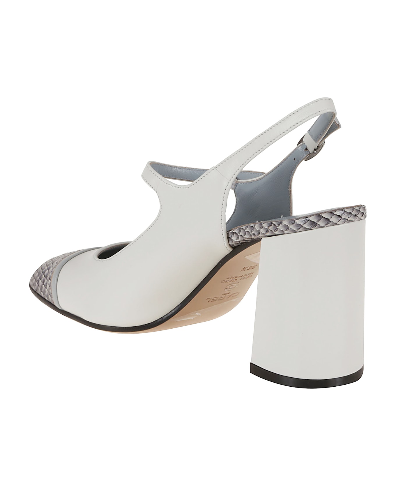 Carel Calf Slingback Espiegle - Zebre Salmon Ivory