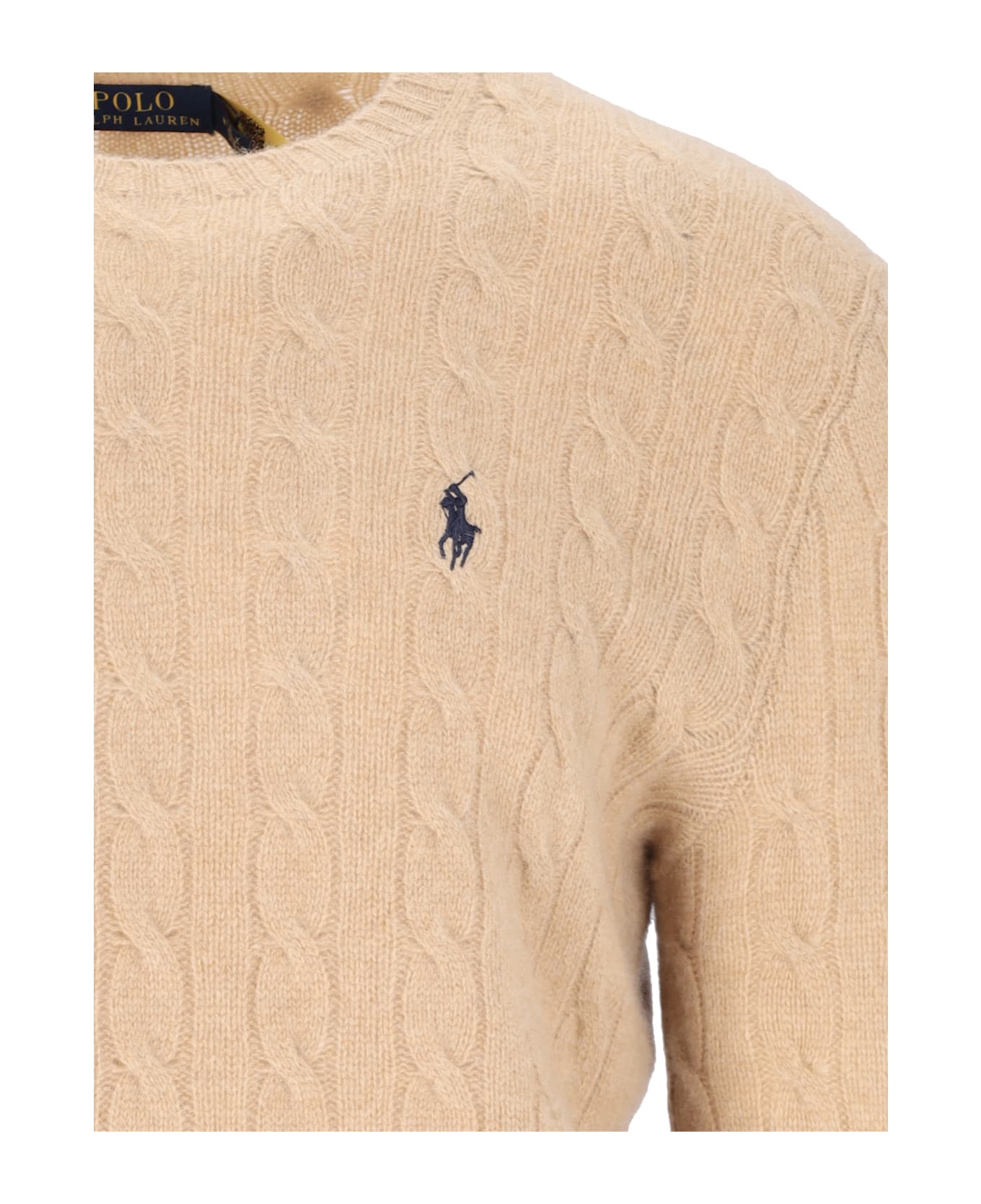 Ralph Lauren Logo Braided Sweater