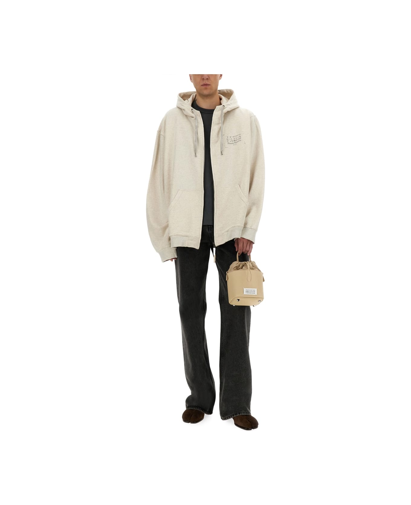 Maison Margiela Sweatshirt With Logo - IVORY