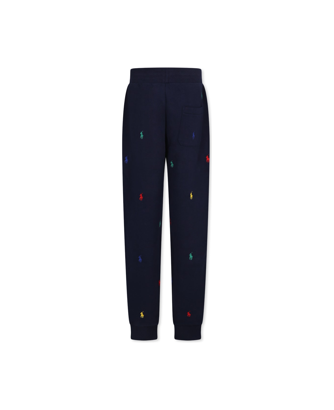 Ralph Lauren Blue Trousers For Boy With Horse - Blue